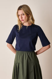 Half-sleeve cotton T-shirt