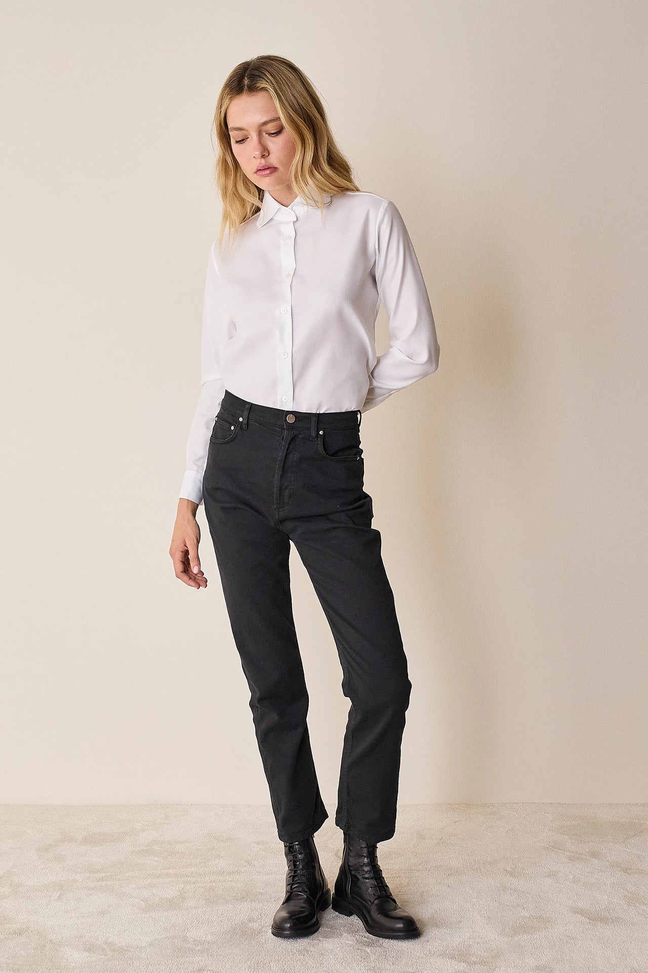 Petal collar shirt