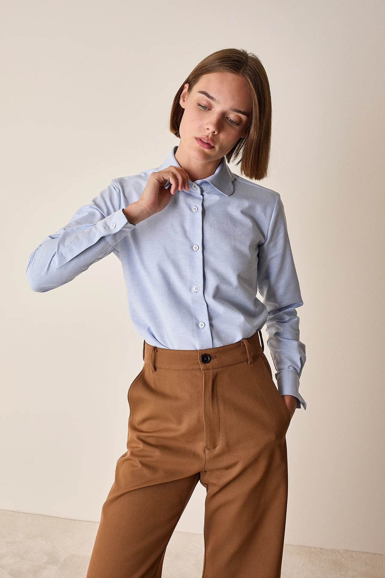 Petal collar shirt