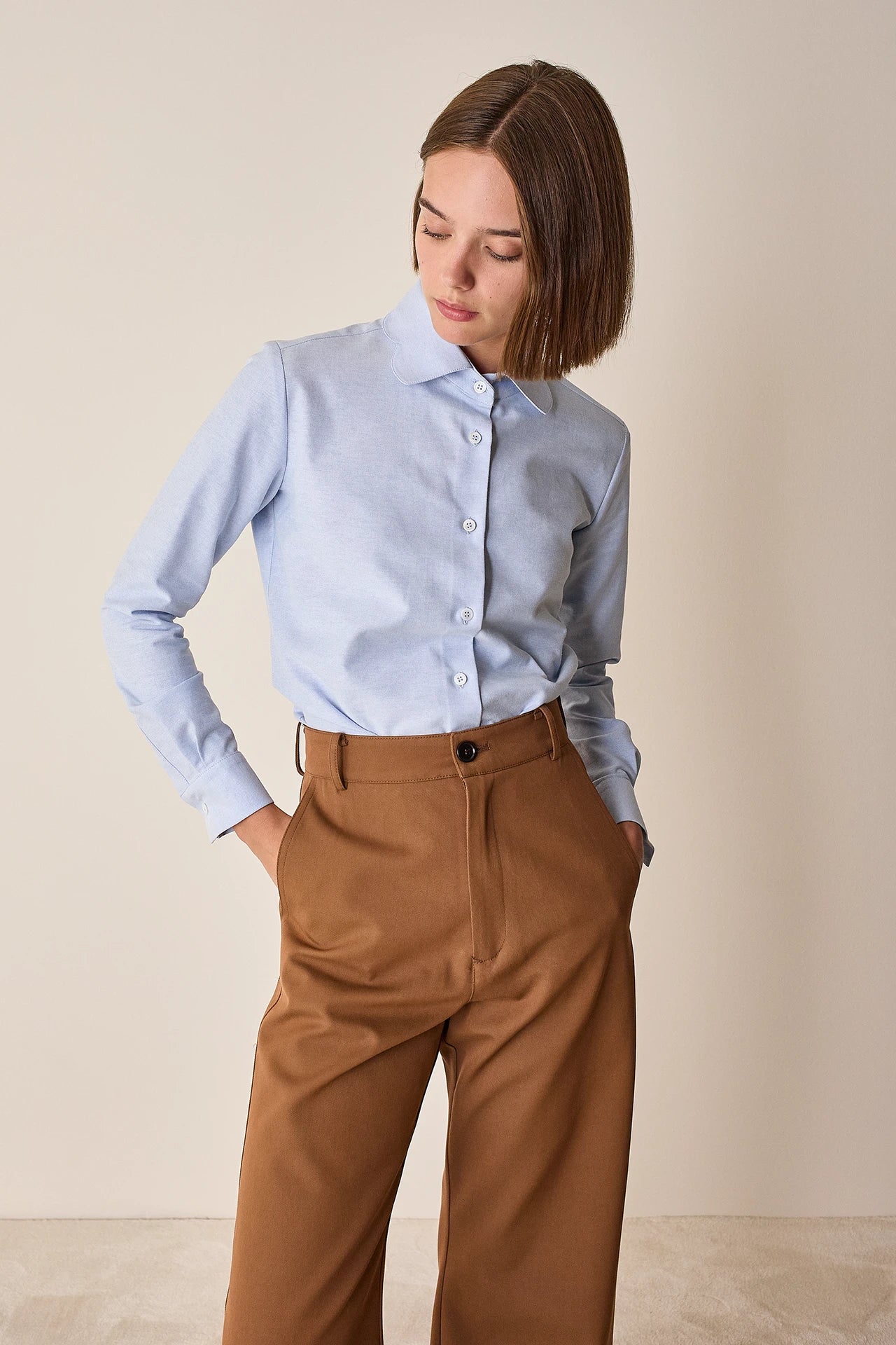 Petal collar shirt