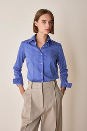 Camicia classica in cotone elasticizzato