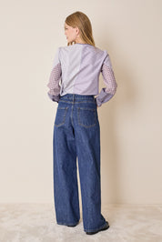 Camicia patchwork in cotone