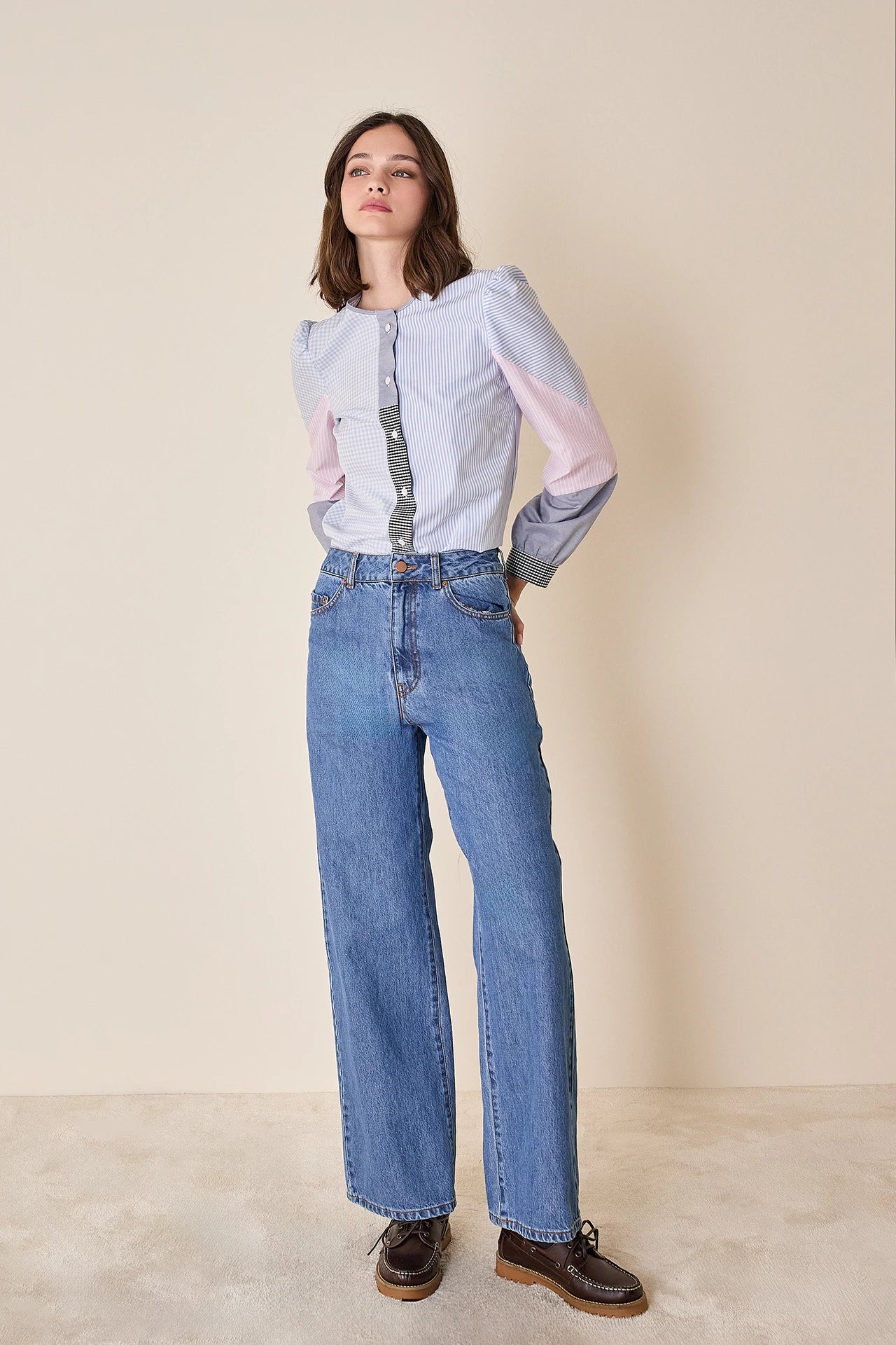 Cotton patchwork shirt