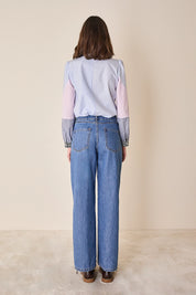 Camicia patchwork in cotone