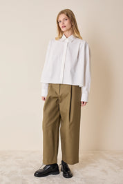 Camicia a scatolina con pieghe