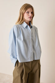 Camicia a scatolina con pieghe