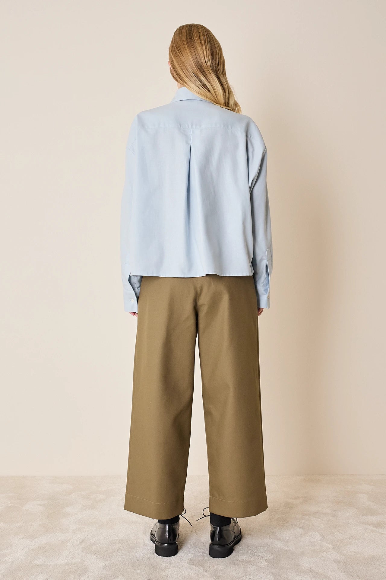 Camicia a scatolina con pieghe