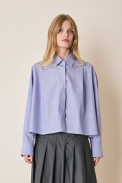 Camicia a scatolina con pieghe