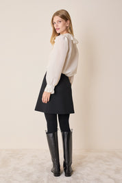 Camicia in seta con colletto volant