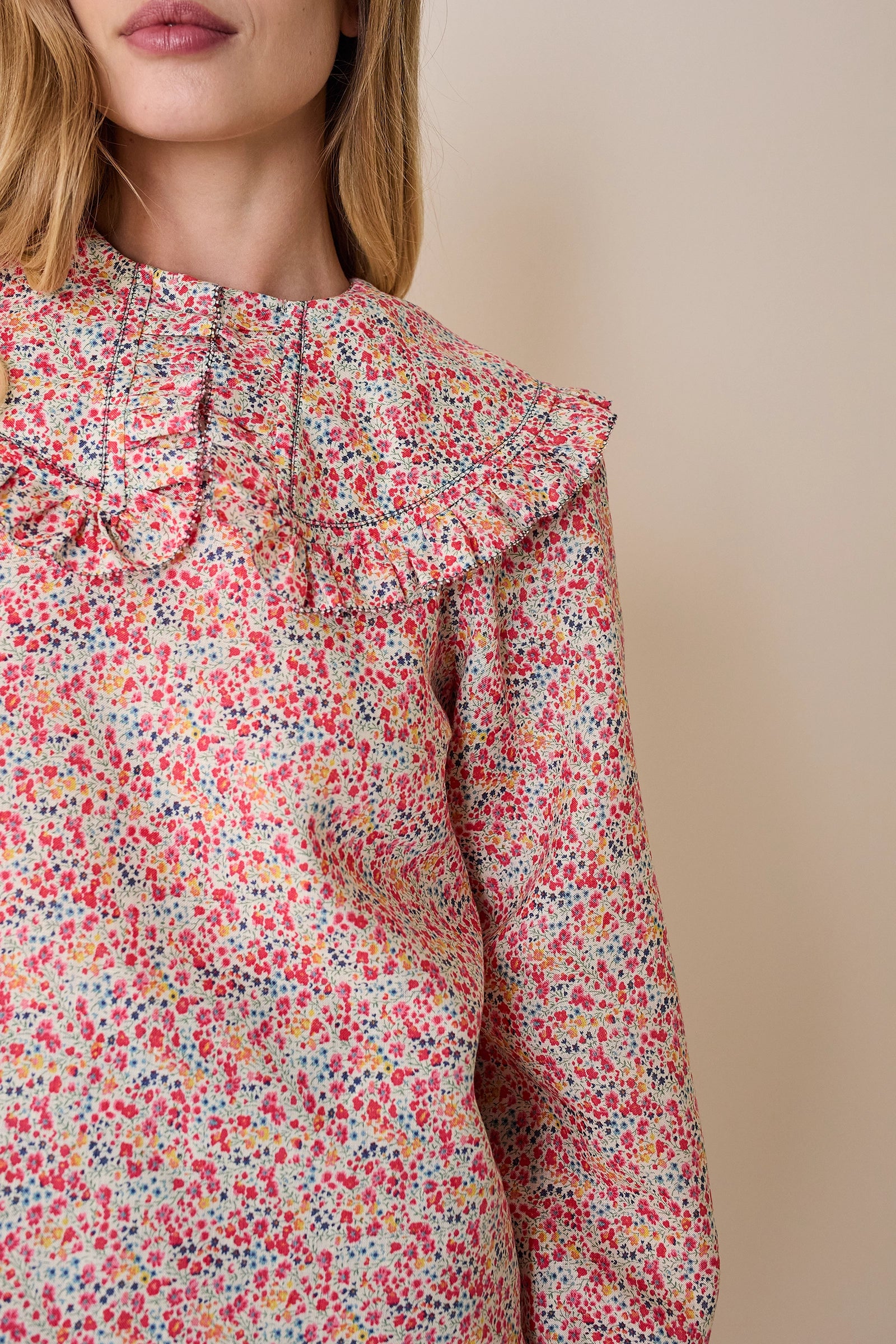 Top con maxi colletto – Made with Liberty Fabrics