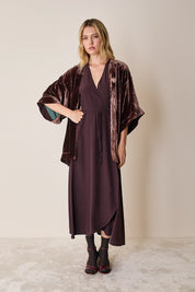 Giacca kimono in velluto