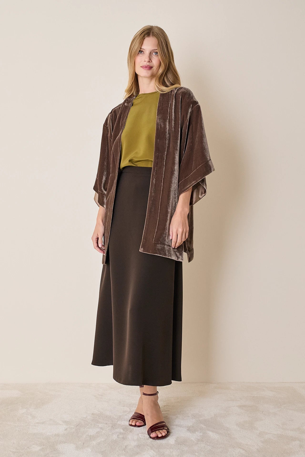 Giacca kimono in velluto