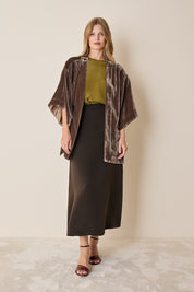 Giacca kimono in velluto