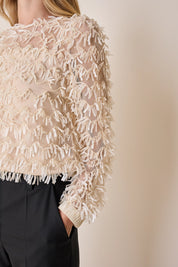 Sequin-fringe top