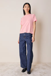 T-shirt in cotone con profili a contrasto