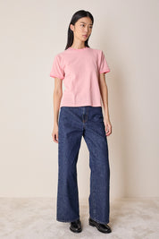 T-shirt in cotone con profili a contrasto