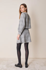 Blusa tartan in lana vergine