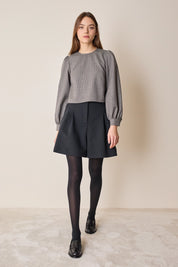 Blusa tartan in lana vergine