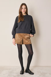 Felpa in cotone e cashmere