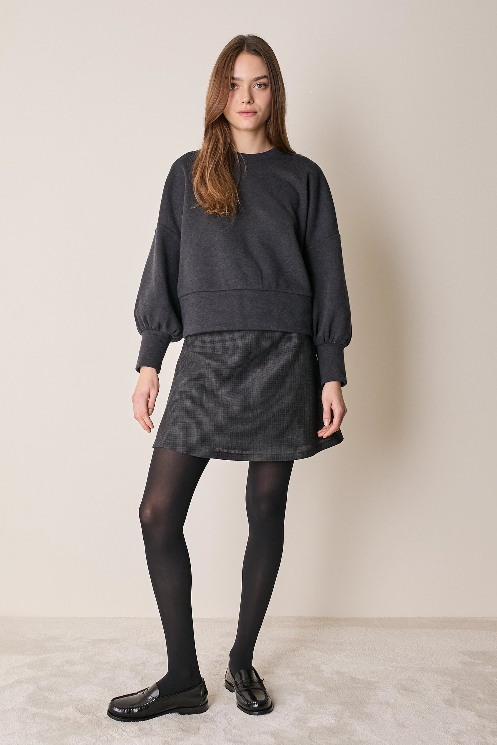 Felpa in cotone e cashmere