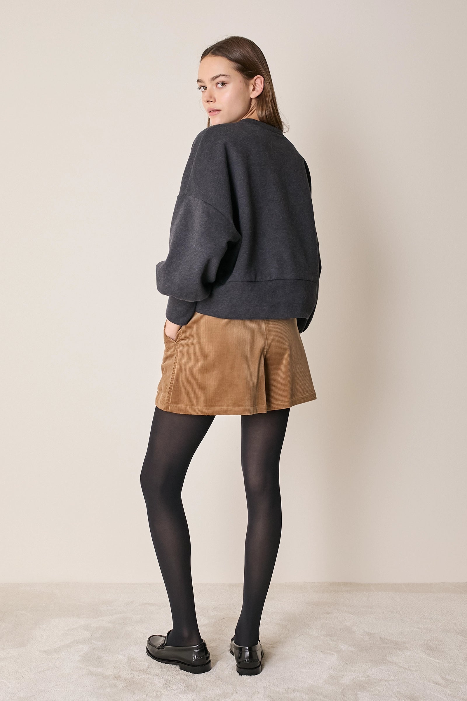 Felpa in cotone e cashmere