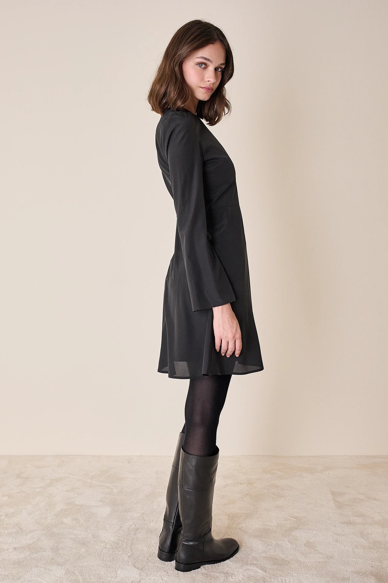 Stretch silk dress