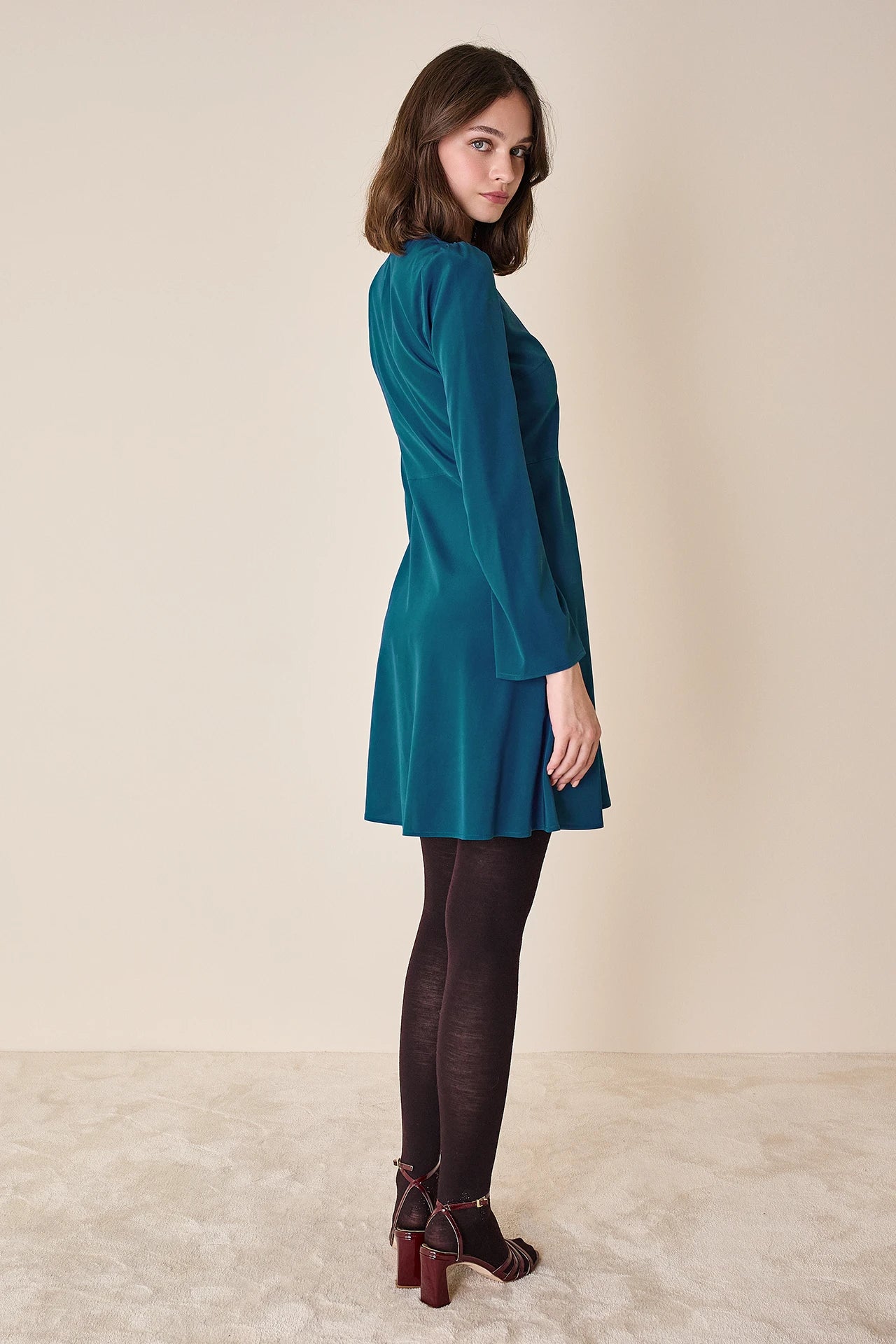 Stretch silk dress