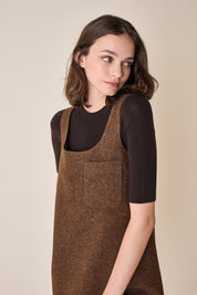 Abito a trapezio in lana vergine