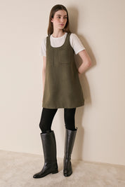 Abito a trapezio in lana vergine