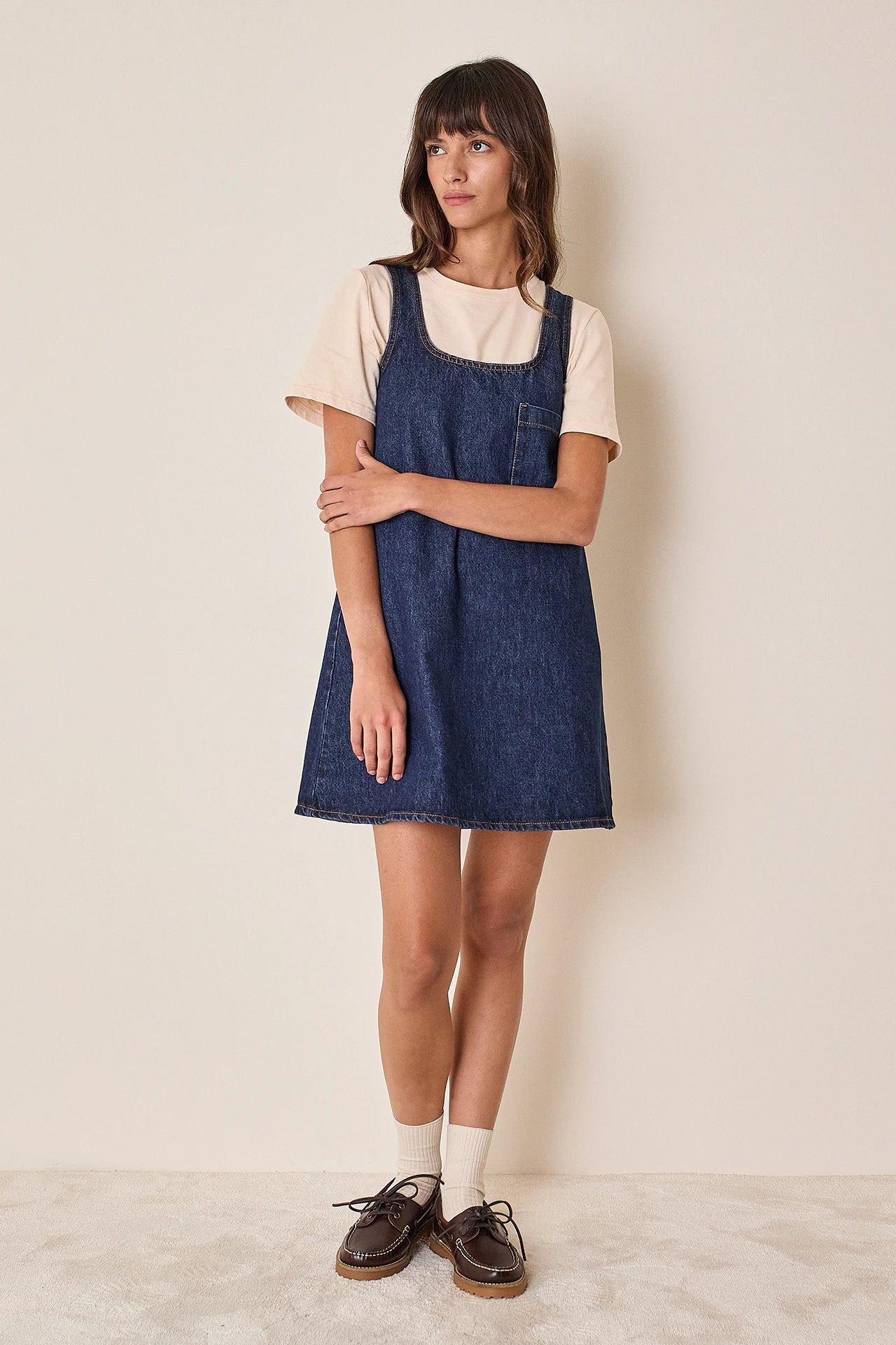 Denim A-line dress