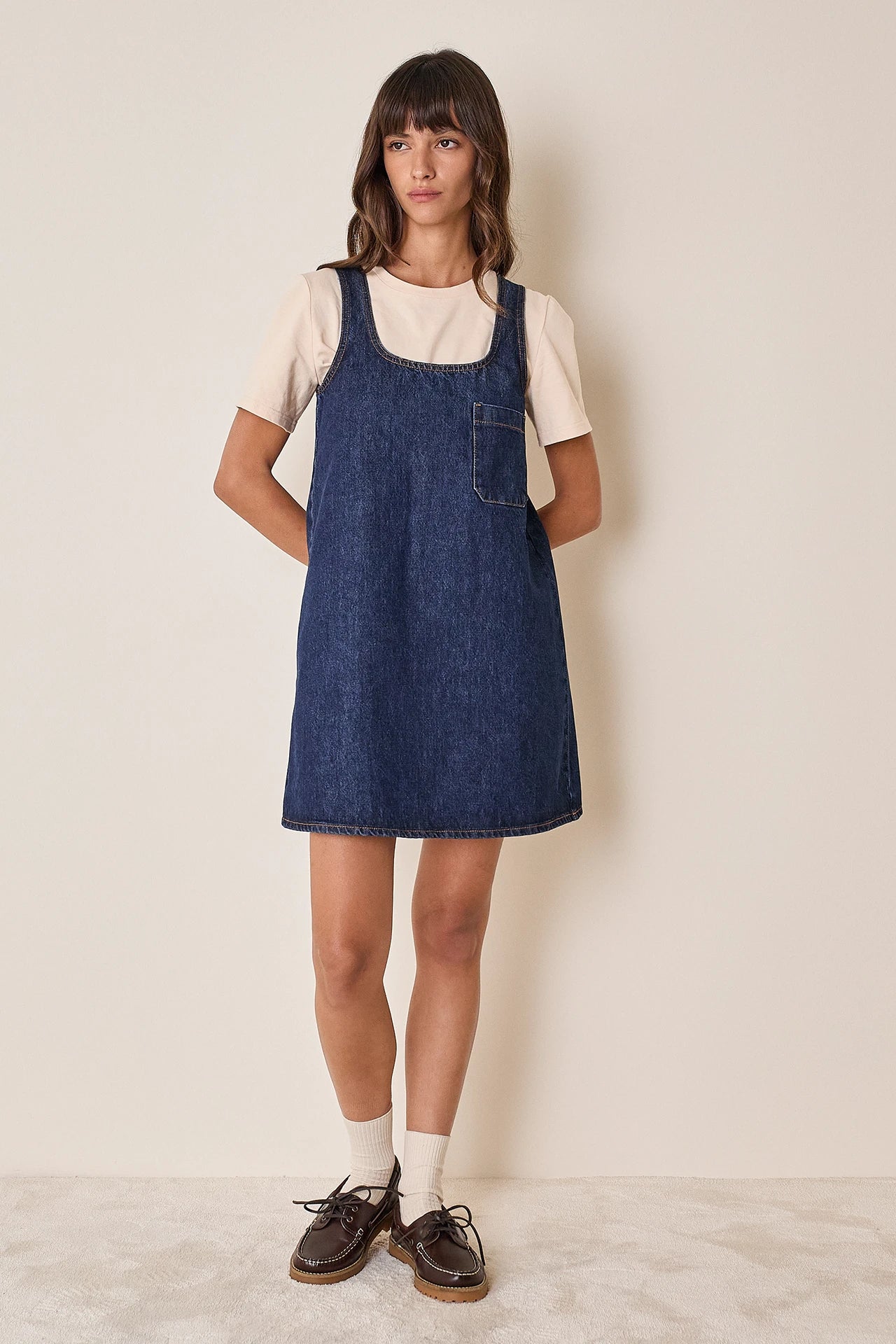 Denim A-line dress