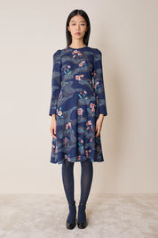 Abito a fiori in seta elasticizzata