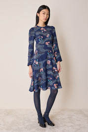 Abito a fiori in seta elasticizzata