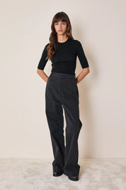 Pantaloni in gabardine di cotone