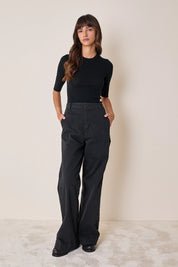 Pantaloni in gabardine di cotone