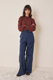 Pantaloni in gabardine di cotone