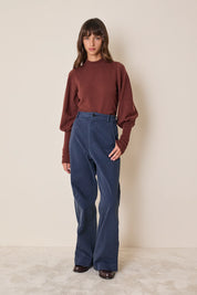 Pantaloni in gabardine di cotone
