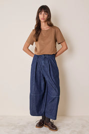 Denim balloon trousers