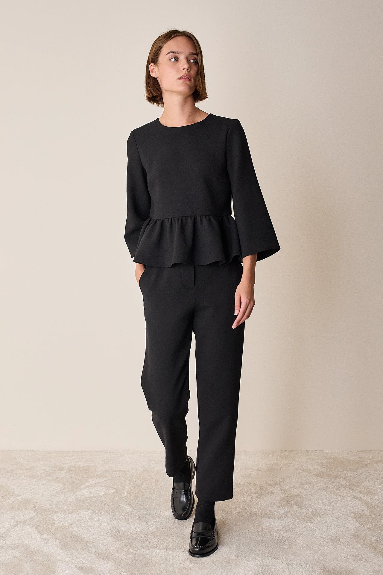 Pantaloni in lana stretch