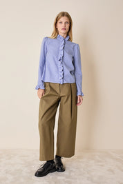 Pantaloni in cotone con pinces