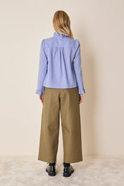 Pantaloni in cotone con pinces