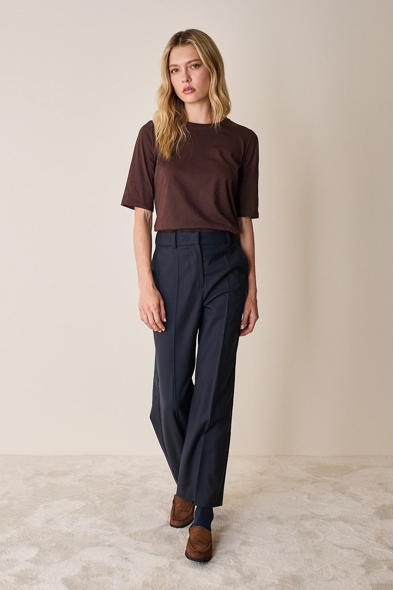 Pantaloni timeless in fresco lana
