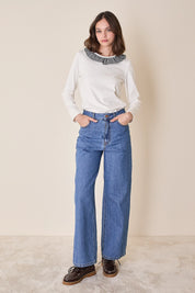 Light wash 90s denim trousers