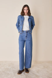 Light wash 90s denim trousers