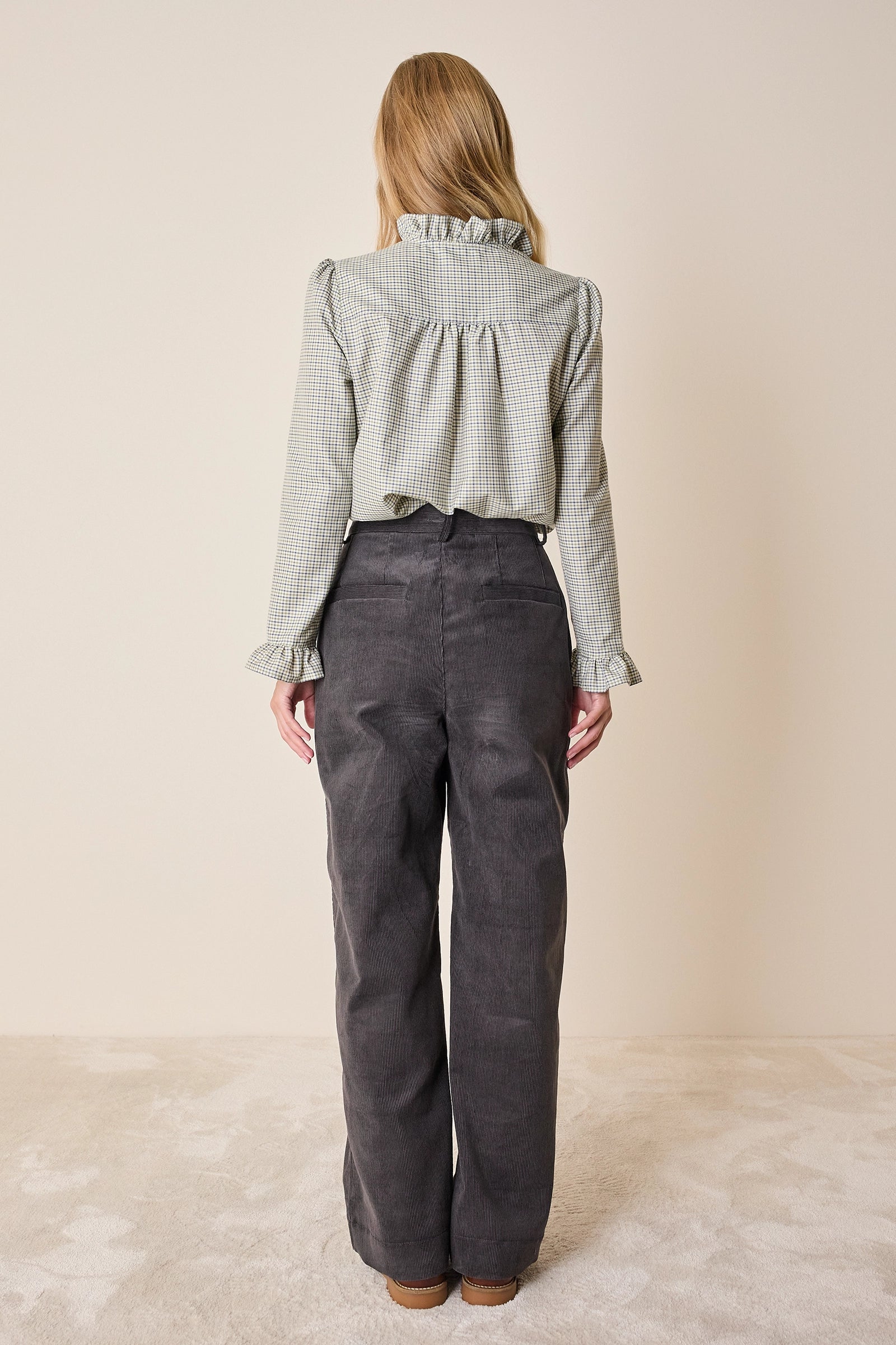 Pantaloni ampi in velluto a coste