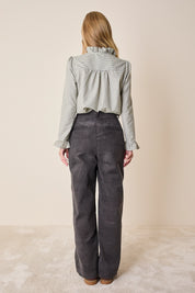 Pantaloni ampi in velluto a coste