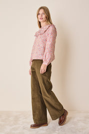 Pantaloni ampi in velluto a coste