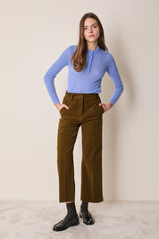 Pantaloni straight-leg in velluto a coste