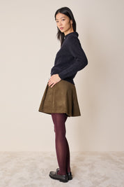 Pantaloncini in velluto a coste con pinces