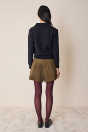 Pantaloncini in velluto a coste con pinces